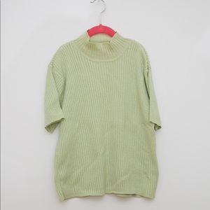 Vintage light green mock neck sweater